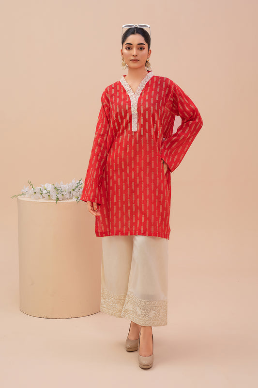 Zooj Printed Unstitched Embroidered Lawn  (Shirt/Kurti) - ZJ041
