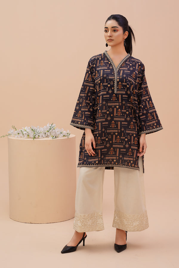 Zooj Printed Unstitched Lawn (Shirt/Kurti) - ZJ043