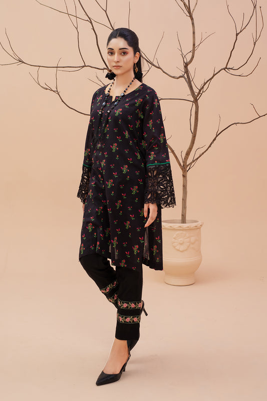 Zooj Printed Unstitched Embroidered Lawn (Shirt/Kurti) - ZJ047