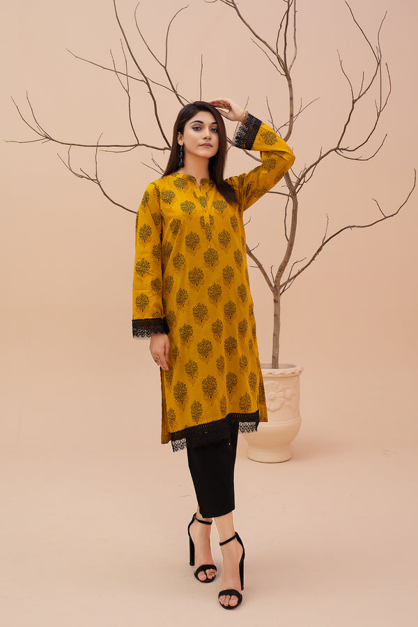 Zooj Printed Unstitched Lawn (Shirt/Kurti) - ZJ050