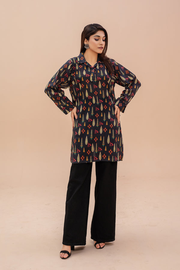 Zooj Printed Unstitched Lawn (Shirt/Kurti) - ZJ053