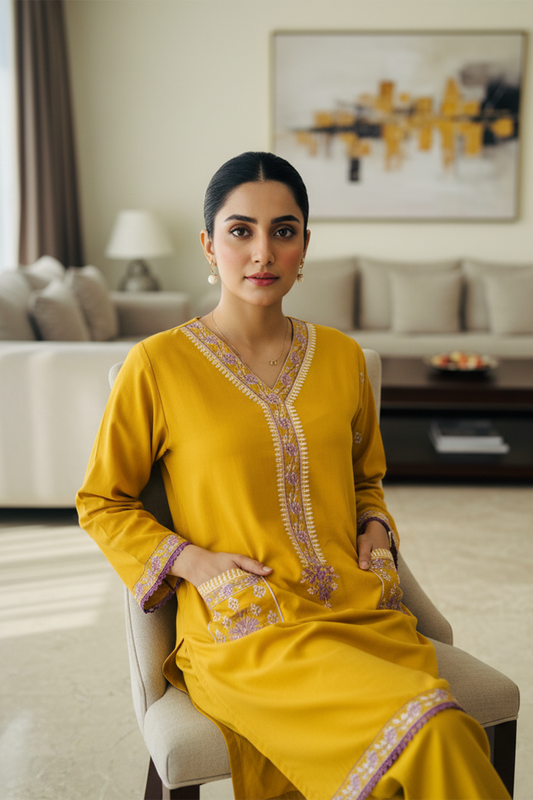 Parvaneh - Embroidered 2PC